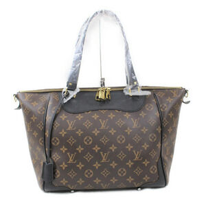 LOUIS VUITTON Estrella Monogram Brown Black Canvas Handbag Tote Bag